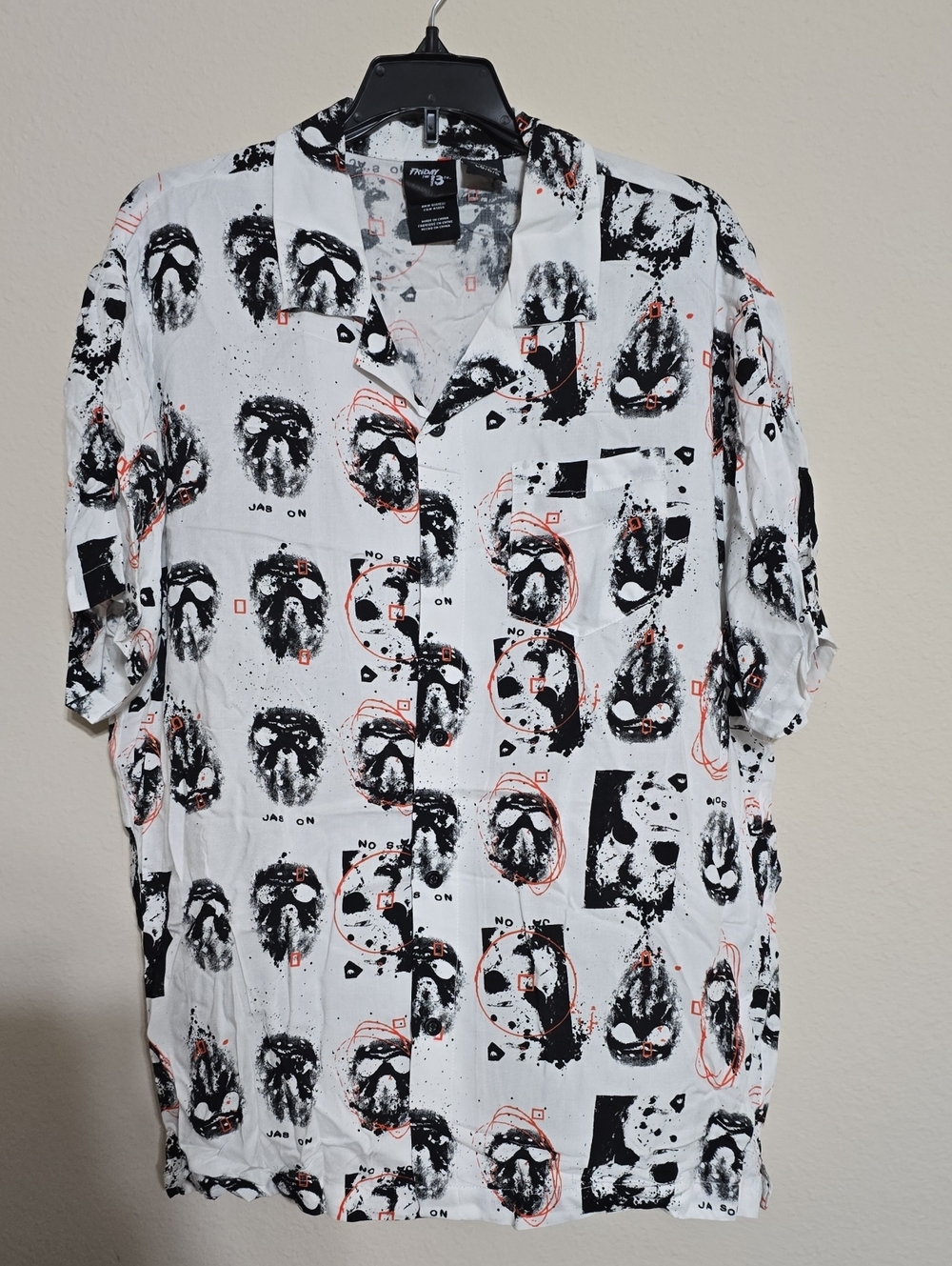 NWOT Mens Friday The 13th Button Up Shirt Multiple Sizes Available
